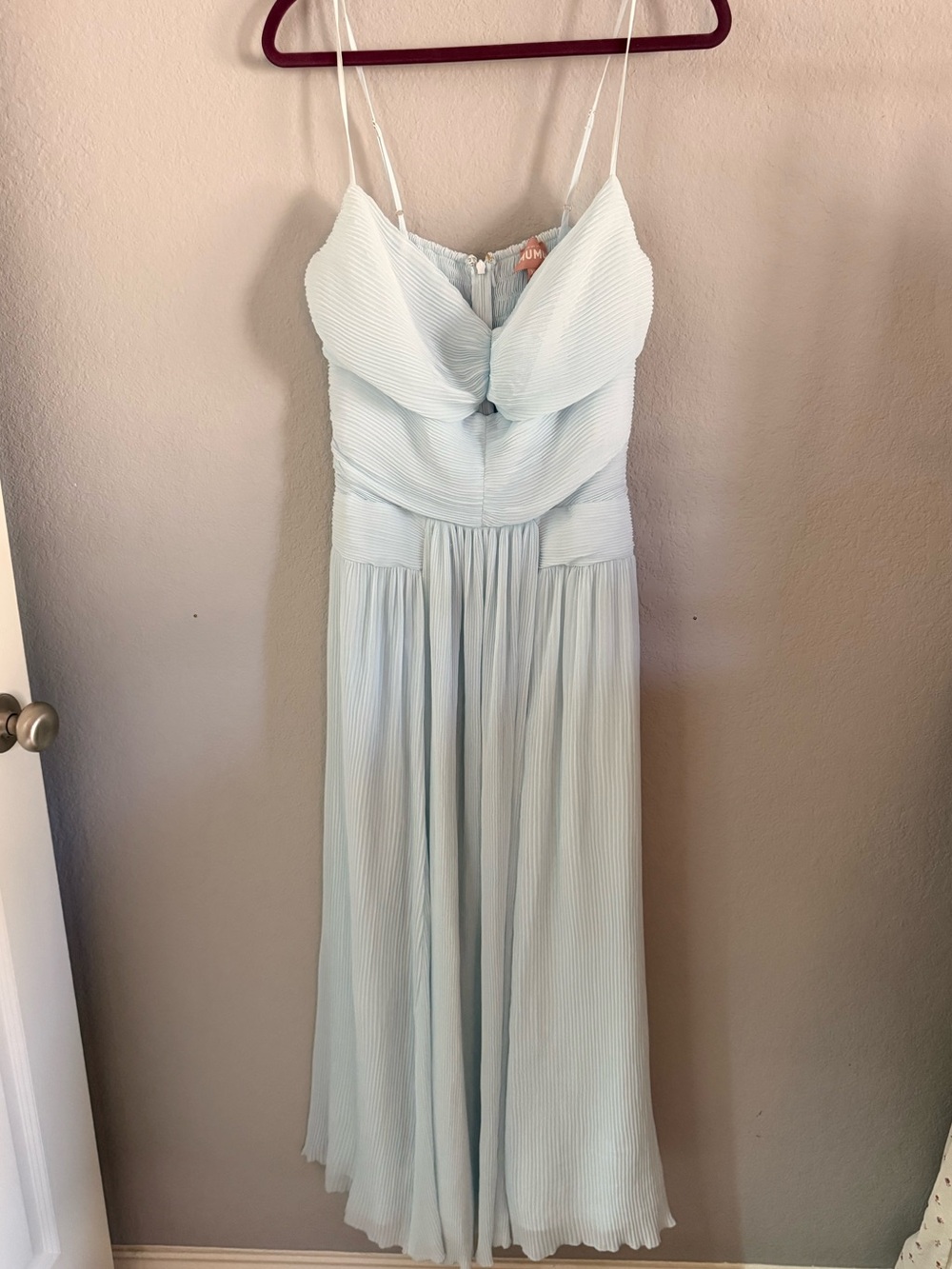 Show Me Your Mumu Light Blue Pleated Maxi Dress XL